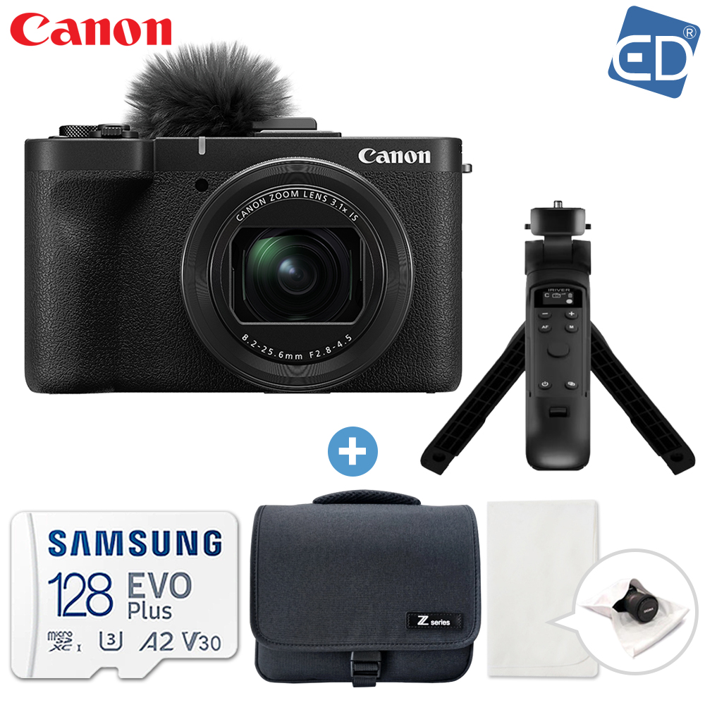 캐논 정품 파워샷 PowerShot V1 +128GB+아이리버 슈팅그립+가방+포켓융 / 브이로그 카메라 /ED