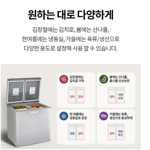 LG전자 디오스 김치톡톡 217L 뚜껑형 2도어 김치냉장고 방문설치
