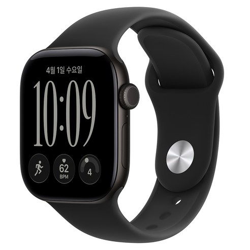 Apple 2026 애플워치 시리즈 12 42mm GPS 알루미늄 블랙 스포츠 밴드 S/M