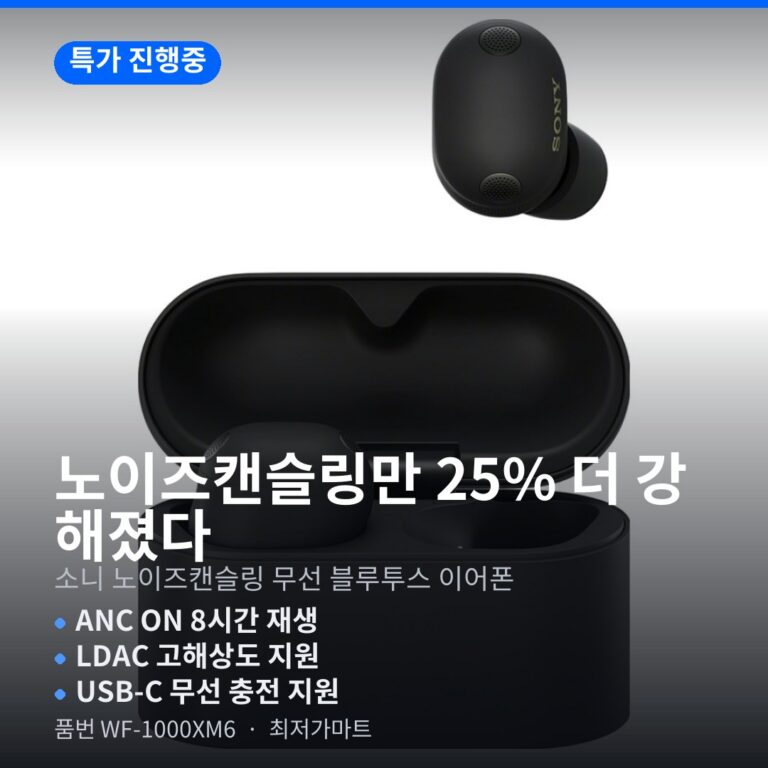 소니 WF-1000XM6 노이즈캔슬링 이어폰 무선 블루투스 LDAC 배터리 구매 전 체크리스트